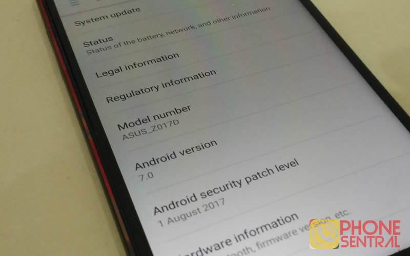 Asus Zenfone 3 Android System