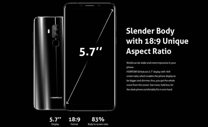 Homtom S8 front and rear