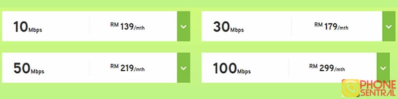 MaxisOne Home Fibre plans