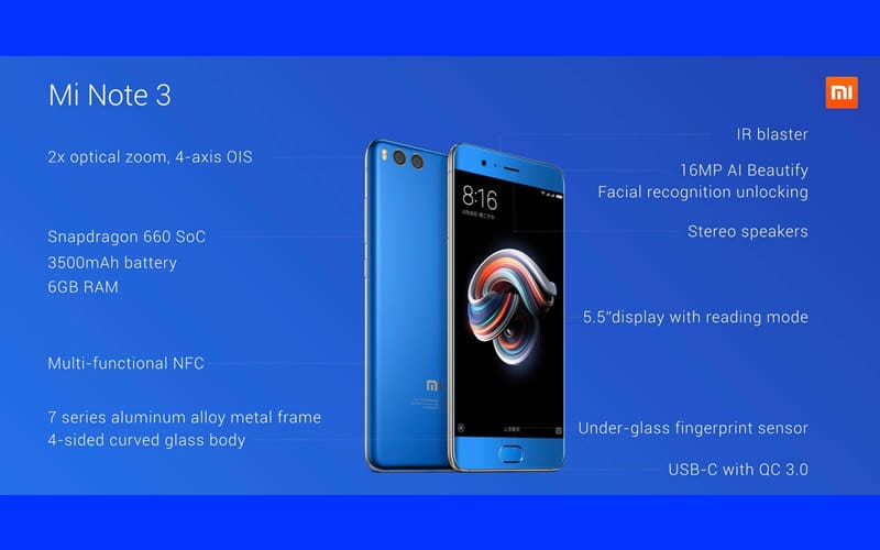 Mi Note 3 Specs