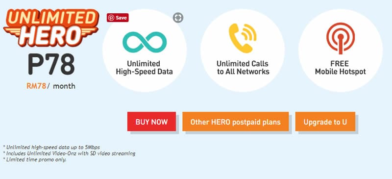 The Unlimited Hero P78 plan