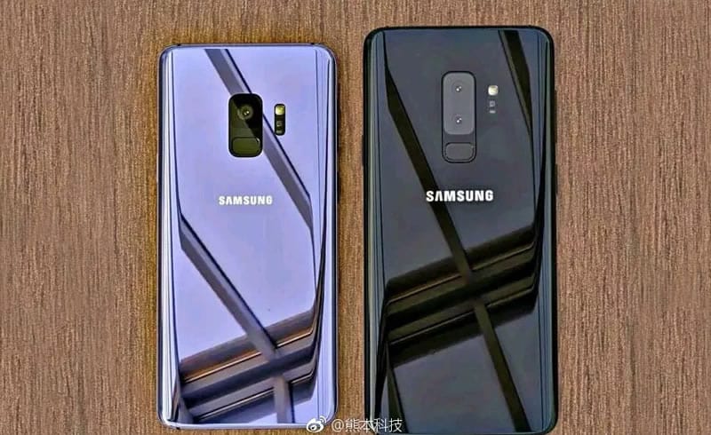 Leak rear view of the Samsung Galaxy S9 and Samsung Galaxy S9+