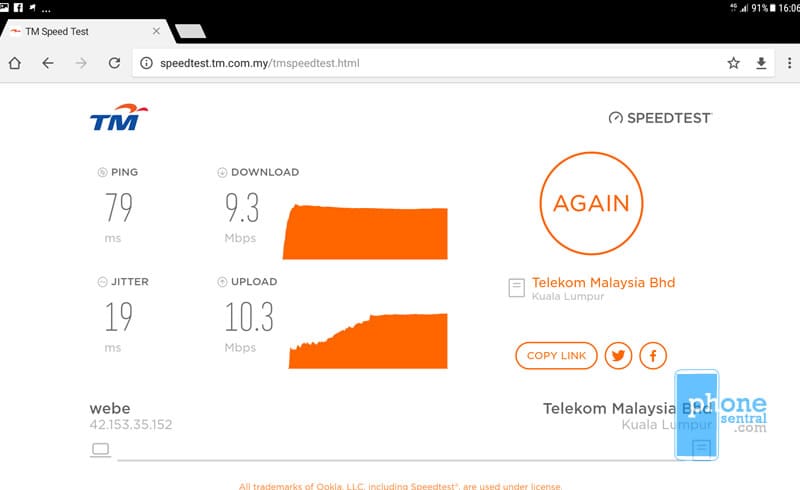 Unifi Mobile 4G coverage at SUPP HQ area